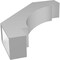 Ekena Millwork 5 1/2-in. W x 24-in. D x 28-in. H Merced Architectural Grade PVC Knee Brace BRCP055X24X28MRC - alternate 3
